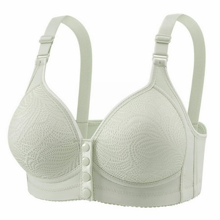Pavied Nursing Bras Wireless Bras Push Up Bra Women s Front Button Down Bra Pulls Breathable And Comfortable Retraction Breast Bra Bra Underwear Front Closure Bras Seamless Bras Mint Green XL