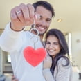 thumbnail image 4 of Valentine's Day Plush Heart Keychain - 3.14" Cute Furry Bag Charm for Women, Novelty Purse Accessory Gift for Her, Girls, Funny Keyring for Handbags & Backpacks, 4 of 5