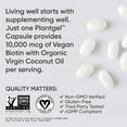 thumbnail image 5 of Vegan Biotin 2500mcg w/ Coconut Oil Extra Strength Biotin - 120 Veggie Softgels, 5 of 9