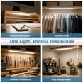 thumbnail image 5 of Under Cabinet LED Lights, 4 Pack Ultra Bright Under Counter Lighting with ON/Off Switch, Linkable Kitchen Light Bars for Closet, Workbench, 5 of 14