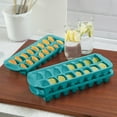 thumbnail image 6 of (3 pack) Sterilite, Ice Cube Tray, Set of Two Stacking Ice Cube Trays Plastic, Blue Atoll, plastic, perfect for chilled drink preparation., 6 of 11