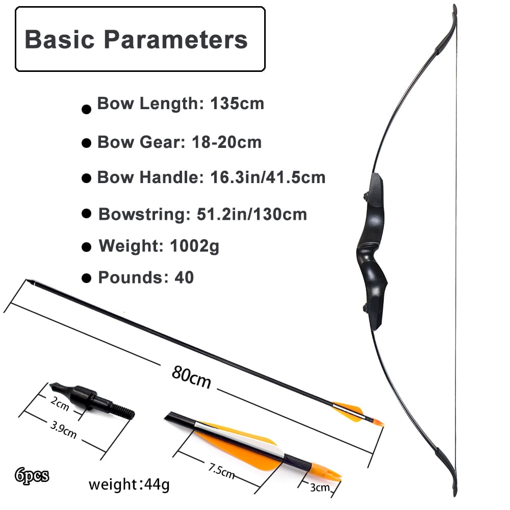 Piaoyu 40LB Reverse Archery Set, A Right-handed Archery Bow Suitable for Outdoor Shooting Practice, Hunting, and Archery Competitions for Adults, Beginners