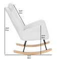 thumbnail image 7 of Teddy Upholstered Nursery Rocking Chair Ergonomic High Back Soft Thick Seat for Living Room Bedroom Dark Grey Customizable Available, 7 of 7