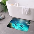 thumbnail image 3 of FJPT Dolphin Ocean Scene Non Slip Flannel Floor Mat Kitchen Mat For Bathroom Kitchen Bedroom Decor 24x16 inch, 3 of 5