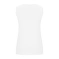 thumbnail image 7 of WTXUE Tank Tops Sleeveless, Scoop Neck Summer Women Floral Button Plus Size Tank Loose Vest T Shirts Tunics Tee Solid Casual Tops for Women'S Plus White XXL, 7 of 7