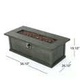 thumbnail image 3 of Kailey Outdoor 5 Piece Aluminum Chat Set with Fire Pit and Tank Holder, Silver, Khaki, Gray, Black, 3 of 11