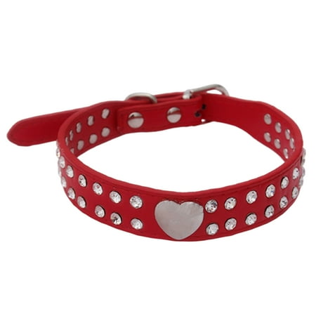 Lojoutye Lovely Cute Dog Collar with Please Take Your Shoes off Sign Bling Rhinestones Diamond Foggy Dog Bow Tie Flower Pattern Studded Leather Dog Cat Tell Bell Dog Collar Fit Small and Med