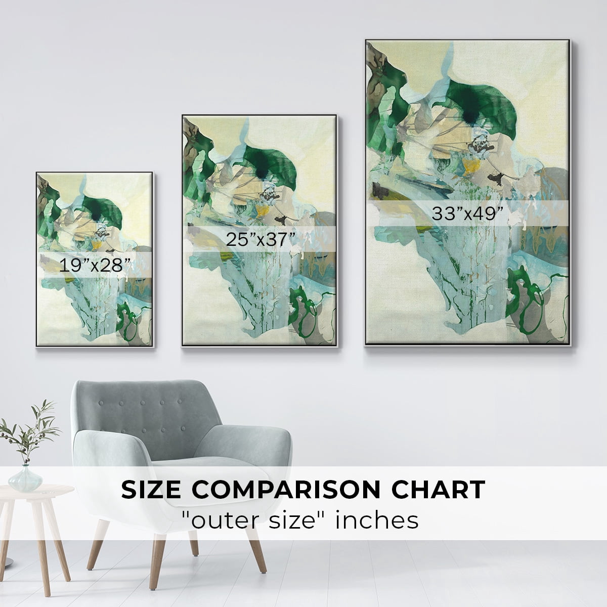 Ivy Framed Premium Gallery Wrapped Canvas - Ready to Hang - 25 x 37 - White Floating Frame