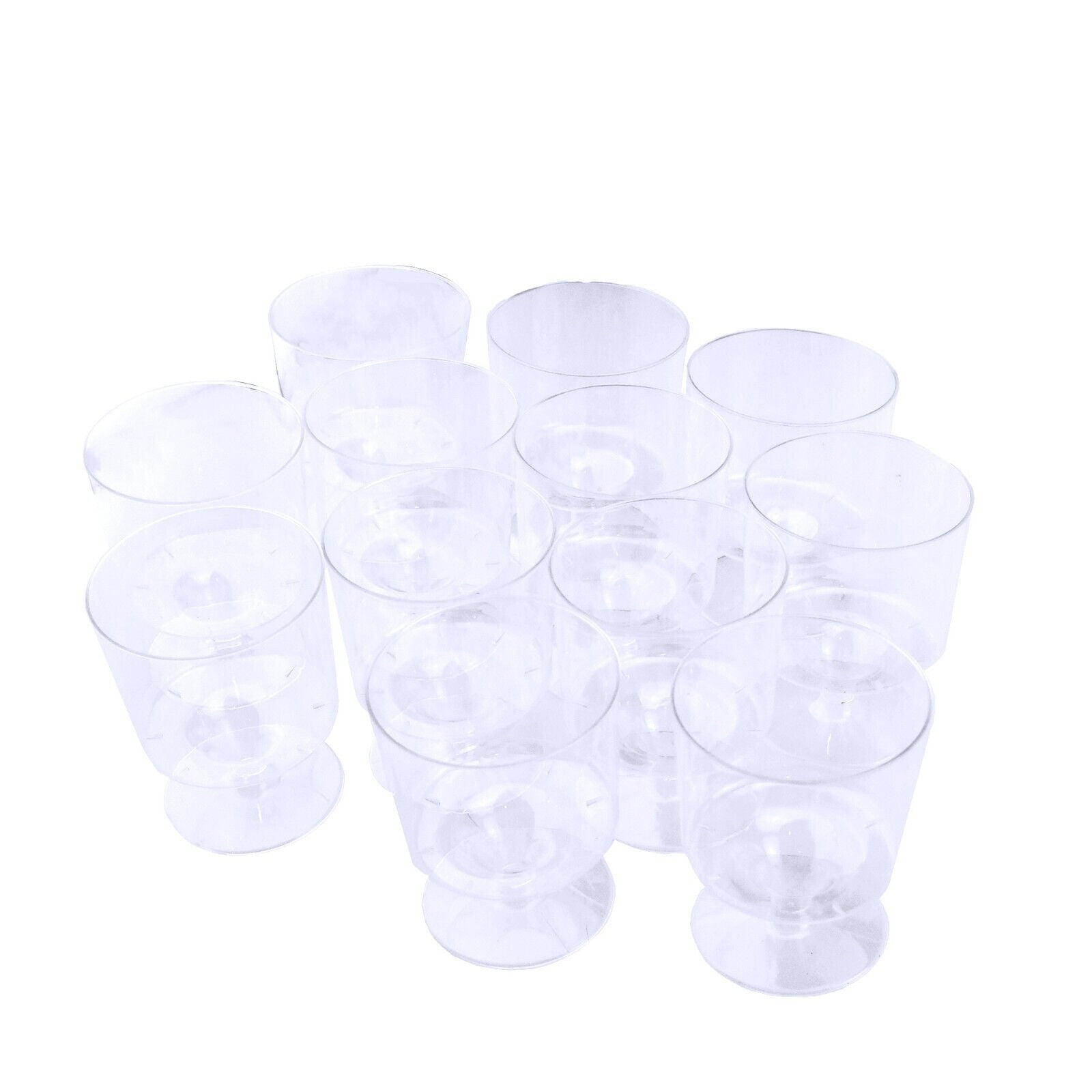 Clear Plastic Dessert Glasses, 31/4Inch, 12Count