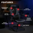 thumbnail image 7 of RESPAWN 3085 Ergonomic Gaming Chair for Adults, High Back Office Chair with Headrest and Flip Up Arms, Leather Racing Style Gaming Seat with Lumbar Support, Video Game Computer Desk Seat - Gray, 7 of 7