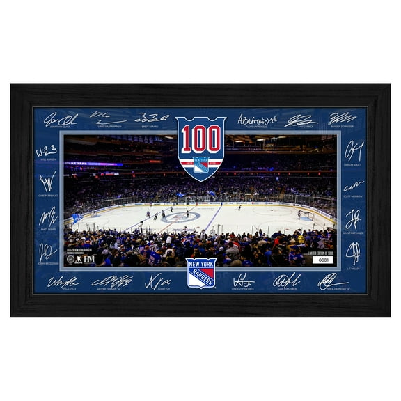 Highland Mint New York Rangers Limited Edition 2025 Facsimile Signature Rink Framed Photograph