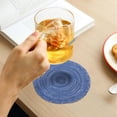 thumbnail image 5 of Royal Blue Placemats,Oval Placemats Set,Round Placemats,Lace Cotton Yarn Mat,Washable,Braided,Heat Resistant,Non-Slip,Thermal Insulation,for Dining Table,as Pot Mat or Desktop Protective Mat, 5 of 7