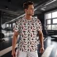 thumbnail image 3 of Wukai Christmas Cat Print Men's Short-Sleeved Mesh T-Shirt,Quick-Dry Short Sleeve Workout T-Shirt-X-Small, 3 of 8