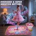 thumbnail image 3 of JoyStone Dance Mat for Kids, Rhythm Step Play Mat with LED Lights, Built-in Music, 8 Challenge Levels, Musical Dance Game Toy Gift for Girls Boys, Pink, 3 of 6