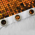 thumbnail image 4 of Manfei Geometric Plaid Grid Curtains Pack of 2 (42x84 Each) for Boys Girls Kids,Orange Neon Lights Curtains Blackout,Futuristic Cubes Bedroom Curtains,Microfiber Bedroom Decor, 4 of 6