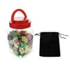 Math Dice Set - 100-Piece Colored Dice with Carrying Case and Black Bag for Casinos, Board Games, Dice Games and more