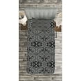 thumbnail image 3 of Ambesonne Dark Grey Quilted Bedspread Set 2 Pcs, Abstract Vintage, Twin Size, Pale Grey Black, 3 of 3