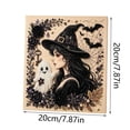 thumbnail image 5 of Diamond Art Kits for Adults 8x8", 3D Pearl Diamond Art Witch's Hat DIY Kit for Beginner, Framed Halloween Diamond Art for Wall Decor, 5 of 7