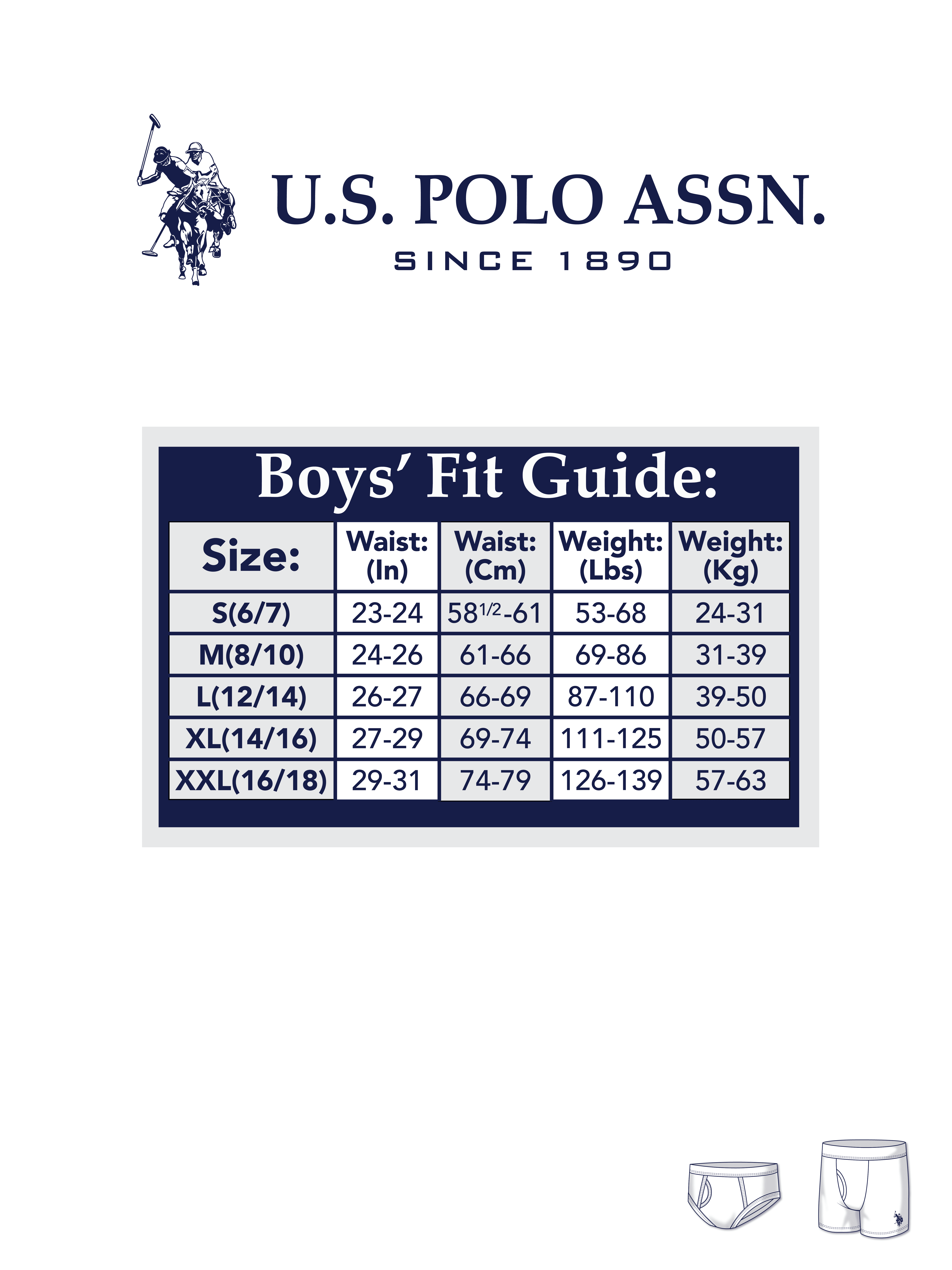 U.S. Polo Assn. Boys Boxer Briefs, 5 Pack, Sizes S-XXL