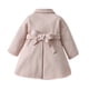 thumbnail image 3 of Abrigo de lana rosa para niñas de otoño e invierno para niños Abrigo con cinturón y lazo para niñas Abrigo de largo medio Treasure para mujeres, 3 of 5