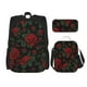 thumbnail image 1 of Disketp Roses Mochila Estampada de Gran Capacidad con Lonchera y Estuche, Set de 3 Piezas para Estudiantes, 1 of 7