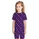 thumbnail image 5 of Fotbe Purple Mardi Gras Pijama Estampada de 2 Piezas para Niños – Ropa de Dormir de Manga Corta Cómoda para Niños y Niñas, Camiseta y Shorts de Algodón-Medium, 5 of 5