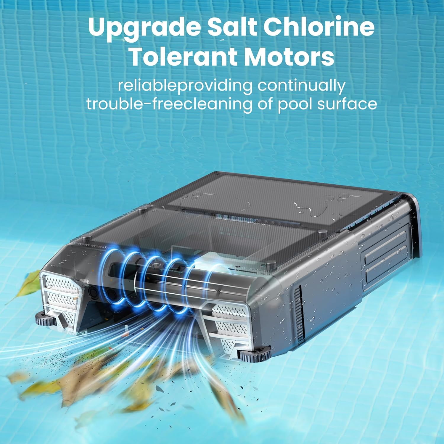 Upgraded Solar Pool Skimmer, Robotic Pool Surface Skimmer Cleaner with Remote Control -24 Hours Continuous Cleaning Smart Obstacle Avoidance