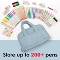 thumbnail image 6 of DAKIMOE Large Capacity Pencil Case with 5-Compartment,Versatile Blue Stationery Bag Pencil Pouch for Students,Teens & Adults,Perfect as Makeup Bag, 6 of 8