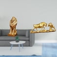 thumbnail image 2 of Figura de león,Estante con estatua de león para escritorio,oficina,decoración del hogar,Estatua de escritorio,Figura decorativa de pelea de toros y osos,Colecciones de esculturas de, 2 of 8