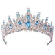 thumbnail image 5 of Diadema con corona de boda con diamantes de imitación para mujer, accesorios para el cabello para fiestas de disfraces. Azul oscuro, 5 of 8