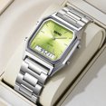 thumbnail image 2 of 2025 New Square Watch for Women & Students: Stainless Steel Band, Digital Analog Display, Alarm & Luminous Dial, 2 of 9