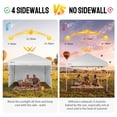thumbnail image 6 of CROWN SHADES 10X10 Comercial Instant Canopy Pop Up Tent with Center Lock 4 Sidewalls Sto'N Go Bag White, 6 of 10