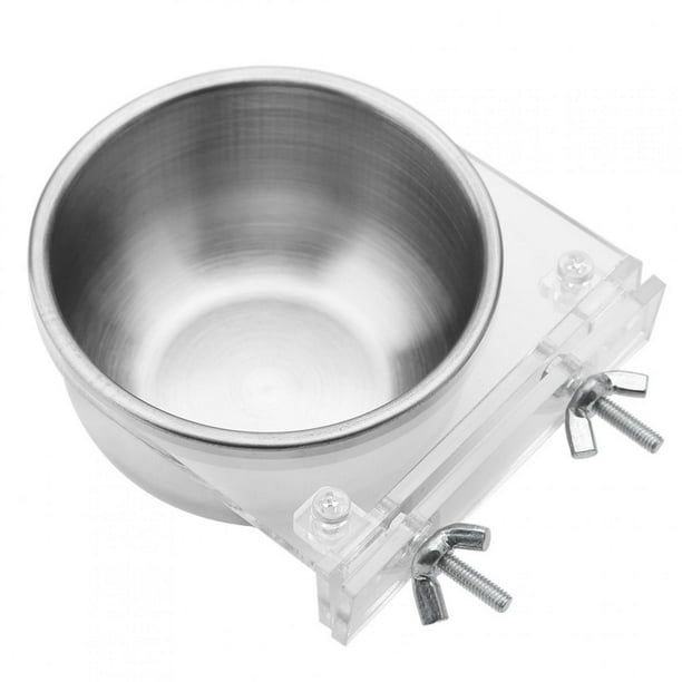 Alimentador de Agua de Aves, Comedero para Alimentos para Bowl Bowl Bowl Alimentador de Loros, Acero inoxidable Concesorios de Jaula para Paraca