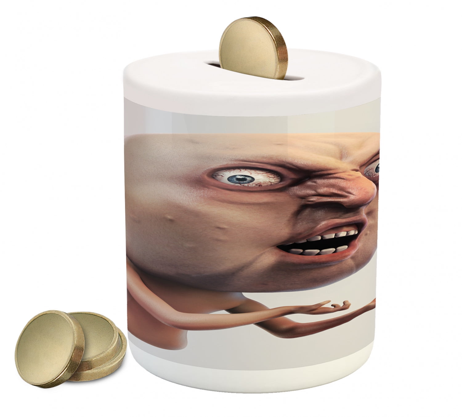 Humor Piggy Bank, Scary Meme with Why You No Expression Angry