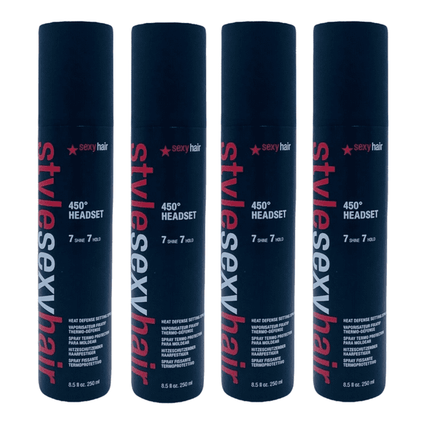 4 PK Style Sexy Hair 450 Degree Headset Heat Defense Setting Spray oz Shine 4 PK Style Sexy Hair 450 Degree Headset Heat Defense Setting Spray oz Shine