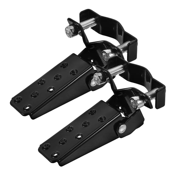 WEUVEB Black Metal Motorcycle Foot Pegs with AntiSlip Design for Rear Set 2pcs