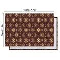 thumbnail image 5 of Brown Christmas Snowflake Pattern Summer Placemats Table Placemats Set Of 6-Linen Kitchen Washable Placemats Table Mats 11.8"x17.7" Non-Slip Heat Resistant, 5 of 5