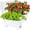 White, variant on Self-Watering Rectangle Planter Boxes 8-Pack, 15.7-Inch Window Box Planter with Drainage Holes & Trays, Pots for Vegetables, Herbs, Flowers, Garden Windowsill Balcony (White)