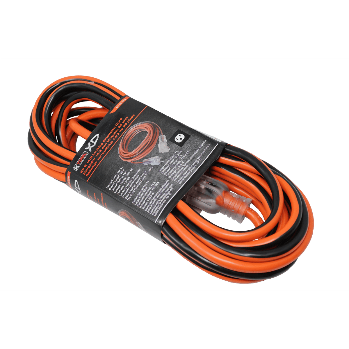 K Tool International 25 ft 14/3 Extension Cord