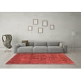 thumbnail image 3 of Ahgly Company Indoor Square Oriental Red Industrial Area Rugs, 4' Square, 3 of 4