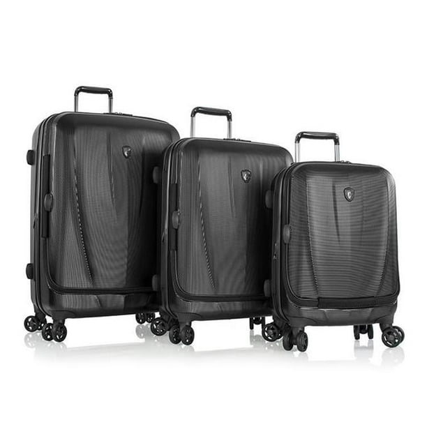 Heys Heys International 150230001S3 Vantage Smart Luggage, Black 3 Piece per Set Walmart