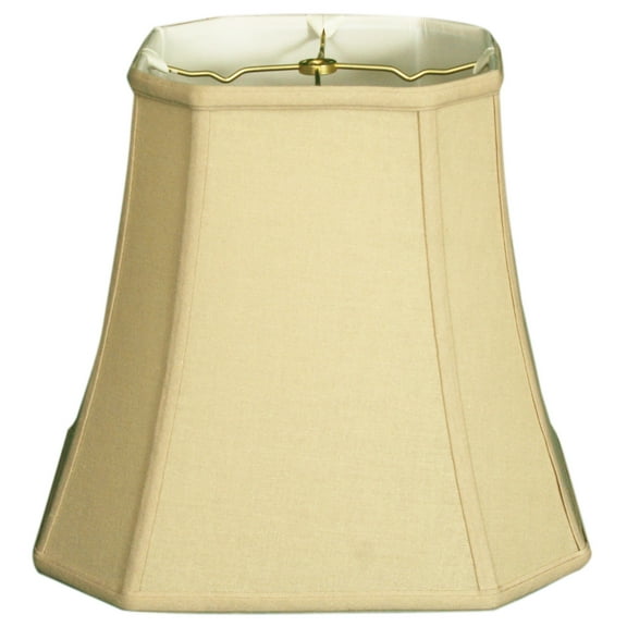 Royal Designs 15" Square Cut Corner Lamp Shade Linen Eggshell