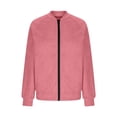 thumbnail image 5 of Yihuala Lightweight Faux Suedes Women's Jackets Long Sleeve Stand Collar Zip Up Loose Fit Casual Outerwear Coat Spring Fall, 5 of 9