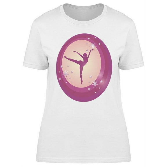 Ballerina On Beautiful Space T-Shirt Women -Image by Shutterstock, Female 3X-Large