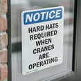 thumbnail image 4 of (2 Pack) Hard Hats Required When Cranes OSHA Notice Sign 12 Inch X 18 Inch Vinyl Label Decal Sticker Weather Resistant, UV Protected for Workplace, Business, and Construction Site, Made, 4 of 7