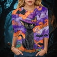 thumbnail image 2 of Godom Halloween Shirts for Women Fall Tee Shirt Classic Halloween Printing Tops, 2 of 4