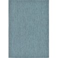 thumbnail image 3 of Unique Loom Outdoor Solid Collection Area Rug (7' x 10' Rectangle Teal/Navy Blue), 3 of 7