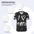 thumbnail image 4 of Daiia I love Math Mens Baseball Jersey Button Down Shirts Short Sleeve Sports Uniforms-XX-Large, 4 of 9