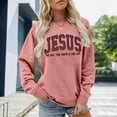 thumbnail image 2 of Women's Jesus Sweatshirt 2026 Fall Winter Crewneck Bible Verse Christian Sweat Shirts Pullover Top, 2 of 4
