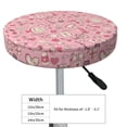 thumbnail image 4 of Gukieu Cute Love Print Round Chair Cover, Dust-proof and Non-slip Bar Chair Protective Cover, Suitable for Bars, Restaurants, Offices-13 inch, 4 of 7